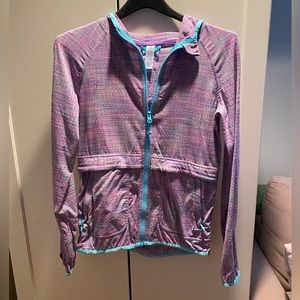 Ivivva girls multi color rain jacket 12